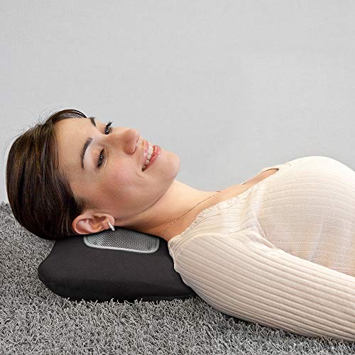 Medisana MC 840 Shiatsu Cojín de masaje , con función de calentamiento, 4 cabezales de masaje giratorios, función de luz roja, con mando a distancia, para cuello, hombros, espalda y piernas