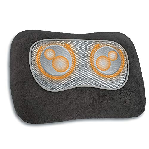 Medisana MC 840 Shiatsu Cojín de masaje , con función de calentamiento, 4 cabezales de masaje giratorios, función de luz roja, con mando a distancia, para cuello, hombros, espalda y piernas