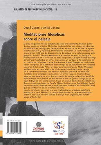 Meditaciones filosóficas sobre el paisaje: 116 (Biblioteca de pensamiento y sociedad)