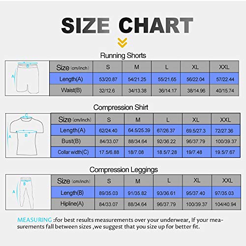 MEETEU 3Pcs Conjunto de Compresión Hombre Camiseta Compresión Deportiva Running Pantalones Compresión Largos Leggings Hombre Fitness para Ciclismo Gym MEETEU 3Pcs Conjunto de Compresión Hombre Camiseta Compresión Deportiva Running Pantalones Compresión Largos Leggings Hombre Fitness para Ciclismo Gym