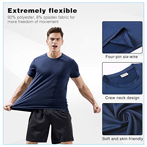 MeetHoo Men’s Sports T-Shirt,Running Top Short Sleeve Shirt Light Breathable tee For Fitness Gym Workout MeetHoo Men’s Sports T-Shirt,Running Top Short Sleeve Shirt Light Breathable tee For Fitness Gym Workout