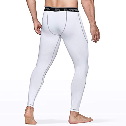 MEETWEE Leggings de compresión para hombre, mallas para correr y secar en la parte inferior de la capa base de los pantalones deportivos para entrenamiento, trotar