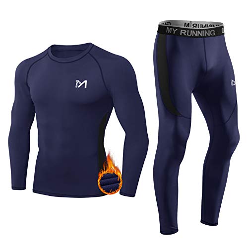 MEETYOO Conjuntos térmicos Hombre, Deportes Ropa Interior térmica Aire Libre Base Layer Thermo Function Ropa Deportiva de Invierno para Running Ciclismo Esquí