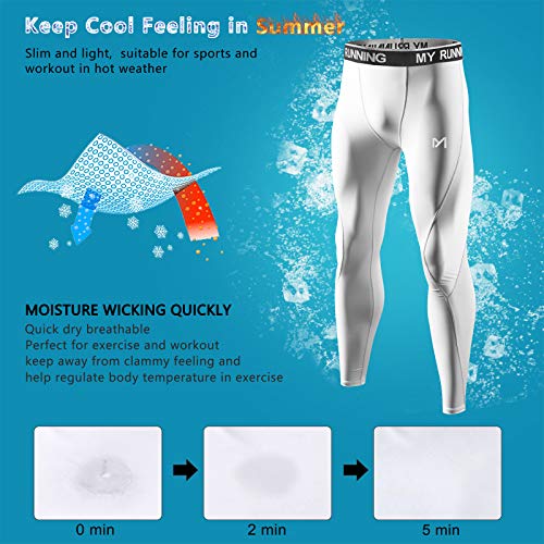 MEETYOO Leggings Hombre, Pantalón de Compresión Secado Rápido Pantalones Deporte Mallas Largas para Running Fitness Yoga MEETYOO Leggings Hombre, Pantalón de Compresión Secado Rápido Pantalones Deporte Mallas Largas para Running Fitness Yoga