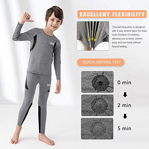 MEETYOO Ropa Interior Térmica Niño, Conjuntos Térmicos de Esquí Funcional Camiseta Térmicos Pantalón para Running Futbolístico Deportes de Invierno MEETYOO Ropa Interior Térmica Niño, Conjuntos Térmicos de Esquí Funcional Camiseta Térmicos Pantalón para Running Futbolístico Deportes de Invierno
