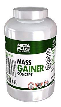 MEGA PLUS MASS GAINER CONCEPT - Complemento alimenticio a base de una mezcla equilibrada de proteínas e hidratos de carbono, con creatina y glutamina - 1.5Kg, Vainilla de Tahití