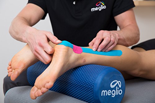 MEGLIO Cinta de Kinesiología Rollos 5 m, Sin Látex, Fleje de Vendaje Deportivo Hipoalergénico, Transpirable, Cintas Adhesivas Impermeables de Apoyo Muscular para Deportes y Recuperación de Lesiones.