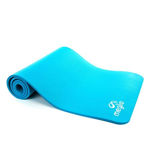 Meglio Esterilla de Ejercicio 10mm Thick, Esterilla de Yoga de NBR Multipropósito para Fitness, Pilates, Gimnasia, Meditación, Ejercicios de la Zona Central, Estiramientos y Entrenamientos en el Hogar