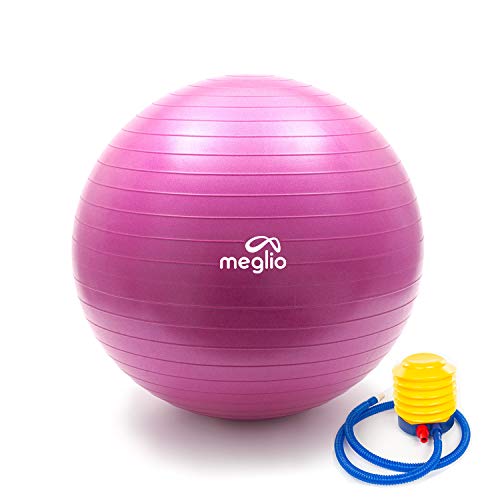 MEGLIO - Pelota de Gimnasia antiexplosión (Rosado, 75cm)