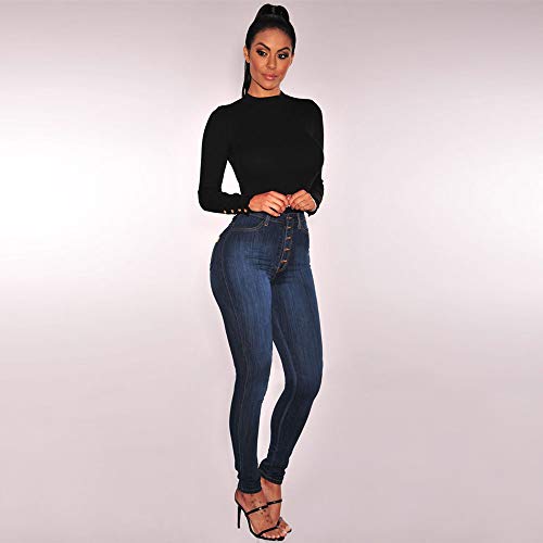 MEIbax Leggings Deportes Vaqueros Pantalones para Mujeres de Mezclilla Delgado Bolsillo Tallas Grandes Leggins Jeans Vaqueros de Cintura Alta Yoga Fitness Gym Classics Skinny Mallas de elásticas