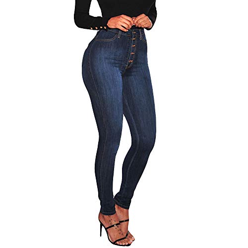 MEIbax Leggings Deportes Vaqueros Pantalones para Mujeres de Mezclilla Delgado Bolsillo Tallas Grandes Leggins Jeans Vaqueros de Cintura Alta Yoga Fitness Gym Classics Skinny Mallas de elásticas