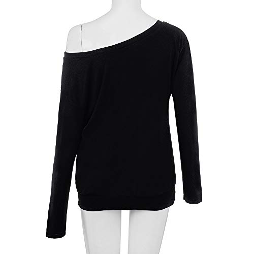 MEIbax Mujer Camiseta Casual Moda de un Solo Hombro Oblicuo de Color sólido Tallas Grandes de Manga Larga Escote en V Sólido Camisas Sudadera Abrigo Tops Blusa Outwear Pullover Sweatshirt Superior MEIbax Mujer Camiseta Casual Moda de un Solo Hombro Oblicuo de Color sólido Tallas Grandes de Manga Larga Escote en V Sólido Camisas Sudadera Abrigo Tops Blusa Outwear Pullover Sweatshirt Superior