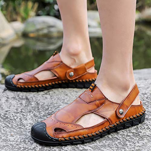 MEIbax Verano Sandalias de Deslizamiento de los Hombres Zapatos de Agua al Aire Libre Zapatillas de Dedo del pie Sandalias de Gran tamaño para Hombre Chanclas caseras de Hombre Zapatos de Playa