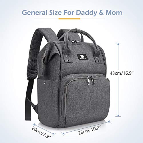 Meinkind Bolso-Mochila Bebe, Mochila Carrito Bebe Mamá Viajar, Bolso Carro Bebe Multifuncional Portátil, Mochila Bebe para Pañales y Biberones Térmicos, Oxford Bolso Bebe con Gran Capacidad, Gris Meinkind Bolso-Mochila Bebe, Mochila Carrito Bebe Mamá Viajar, Bolso Carro Bebe Multifuncional Portátil, Mochila Bebe para Pañales y Biberones Térmicos, Oxford Bolso Bebe con Gran Capacidad, Gris