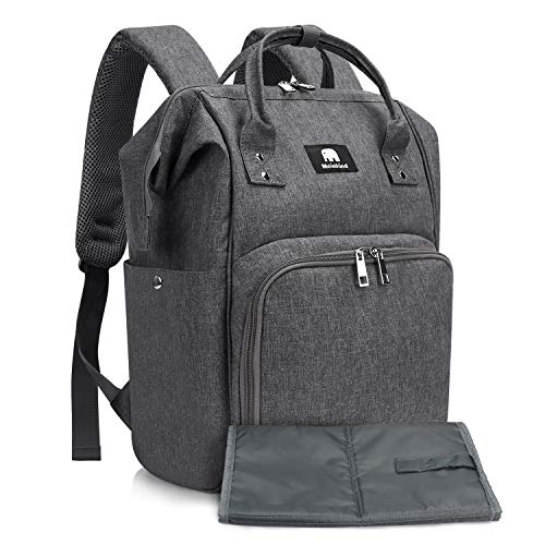 Meinkind Bolso-Mochila Bebe, Mochila Carrito Bebe Mamá Viajar, Bolso Carro Bebe Multifuncional Portátil, Mochila Bebe para Pañales y Biberones Térmicos, Oxford Bolso Bebe con Gran Capacidad, Gris Meinkind Bolso-Mochila Bebe, Mochila Carrito Bebe Mamá Viajar, Bolso Carro Bebe Multifuncional Portátil, Mochila Bebe para Pañales y Biberones Térmicos, Oxford Bolso Bebe con Gran Capacidad, Gris