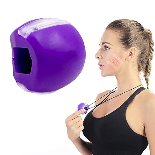 MEISHANG Jawline Shaper Face Slimmer,Double Chin Exerciser pelota de entrenamiento de doble barbilla, herramienta de entrenamiento de pino, exercitor y cuello, herramienta de belleza facial perfecta