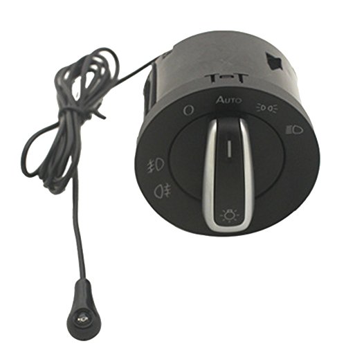 Meiyiu Sensor de Faros automático automático Multifuncional + Interruptor de Cromo para VW Golf 5 6 MK5 MK6 T6 Passat B6 B7 CC Touran, OE: 5ND941431BXSH Meiyiu Sensor de Faros automático automático Multifuncional + Interruptor de Cromo para VW Golf 5 6 MK5 MK6 T6 Passat B6 B7 CC Touran, OE: 5ND941431BXSH