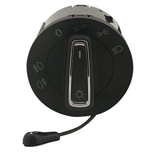 Meiyiu Sensor de Faros automático automático Multifuncional + Interruptor de Cromo para VW Golf 5 6 MK5 MK6 T6 Passat B6 B7 CC Touran, OE: 5ND941431BXSH Meiyiu Sensor de Faros automático automático Multifuncional + Interruptor de Cromo para VW Golf 5 6 MK5 MK6 T6 Passat B6 B7 CC Touran, OE: 5ND941431BXSH
