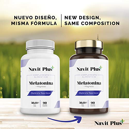 Melatonina + Magnesio + Melisa + Pasiflora + Valeriana + Tila | Combinación 100% natural para dormir mejor | Mejora tu descanso y estado de ánimo | Dulces sueños NAVIT PLUS | Fab Esp | VEGANO. Melatonina + Magnesio + Melisa + Pasiflora + Valeriana + Tila | Combinación 100% natural para dormir mejor | Mejora tu descanso y estado de ánimo | Dulces sueños NAVIT PLUS | Fab Esp | VEGANO.