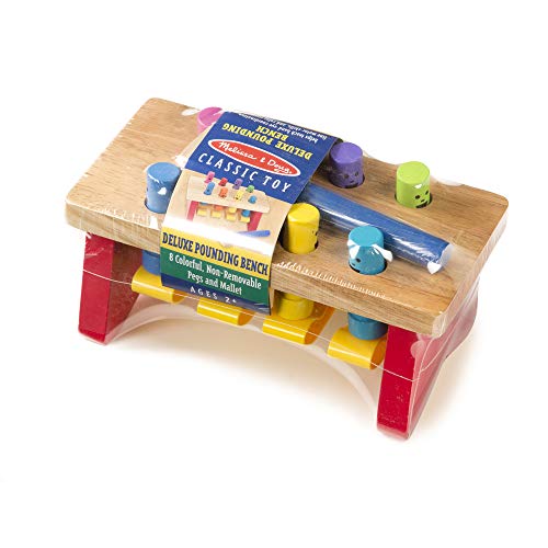 Melissa & Doug- Deluxe Pounding Bench Banco Trabajo martillear Madera, (14490)