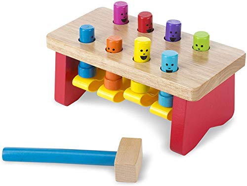 Melissa & Doug- Deluxe Pounding Bench Banco Trabajo martillear Madera, (14490)