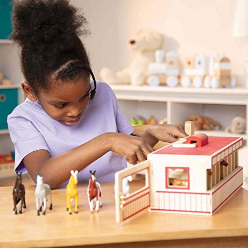 Melissa & Doug- Take-Along Show Horse Stables Establo de Caballos Juego, 3-7 Años, Multicolor (13744) Melissa & Doug- Take-Along Show Horse Stables Establo de Caballos Juego, 3-7 Años, Multicolor (13744)