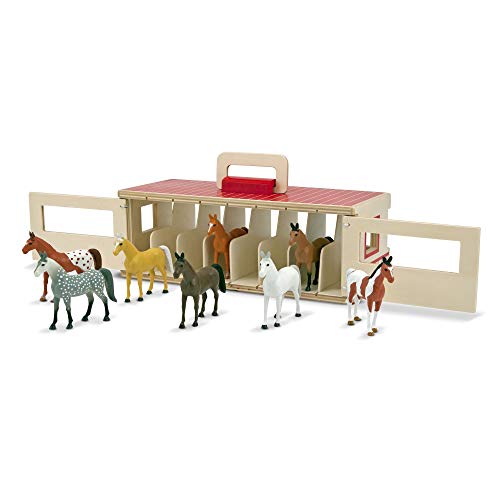 Melissa & Doug- Take-Along Show Horse Stables Establo de Caballos Juego, 3-7 Años, Multicolor (13744) Melissa & Doug- Take-Along Show Horse Stables Establo de Caballos Juego, 3-7 Años, Multicolor (13744)
