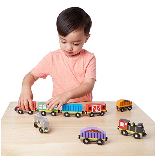 Melissa & Doug- Train Cars Juguetes Trenes de Maderacon 8 Piezas, 3+ Años (15186) Melissa & Doug- Train Cars Juguetes Trenes de Maderacon 8 Piezas, 3+ Años (15186)
