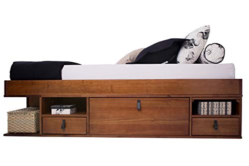 Memomad Cama Funcional Bali 180x200 cm - Estructura con Mucho Espacio de almacenaje y cajones, Ideal para dormitorios pequeños - Cama de Madera Maciza de Pino - Precio Incl. somier de Madera Memomad Cama Funcional Bali 180x200 cm - Estructura con Mucho Espacio de almacenaje y cajones, Ideal para dormitorios pequeños - Cama de Madera Maciza de Pino - Precio Incl. somier de Madera