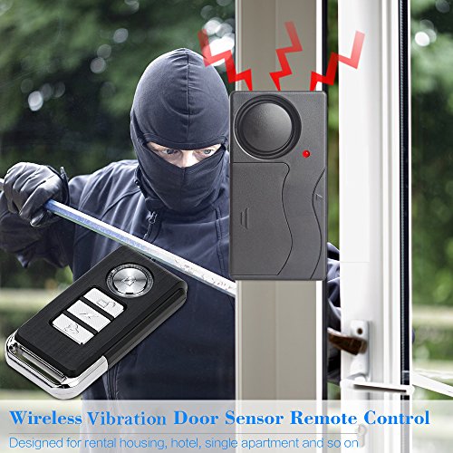 Mengshen Alarma de Vibración Inalámbrica, Alarma Antirrobo para Bicicleta/Motocicleta/Automóvil/Vehículos/Puerta/Ventana, 110db de Voz Alta (Control Remoto Incluido) Mengshen Alarma de Vibración Inalámbrica, Alarma Antirrobo para Bicicleta/Motocicleta/Automóvil/Vehículos/Puerta/Ventana, 110db de Voz Alta (Control Remoto Incluido)