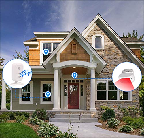 Mengshen Alarma del Sensor De Movimiento, Timbre Inalámbrico para Puerta/Entrada de La Puerta/Casa y Tienda/Buzón, Kit de Sistema de Alarma de Seguridad con 1 Sensor Y 1 Receptor - YBQ04 Mengshen Alarma del Sensor De Movimiento, Timbre Inalámbrico para Puerta/Entrada de La Puerta/Casa y Tienda/Buzón, Kit de Sistema de Alarma de Seguridad con 1 Sensor Y 1 Receptor - YBQ04