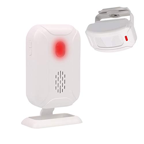 Mengshen Alarma del Sensor De Movimiento, Timbre Inalámbrico para Puerta/Entrada de La Puerta/Casa y Tienda/Buzón, Kit de Sistema de Alarma de Seguridad con 1 Sensor Y 1 Receptor - YBQ04