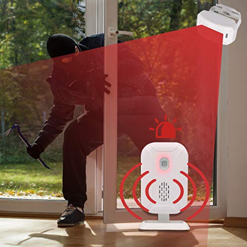 Mengshen Alarma del Sensor De Movimiento, Timbre Inalámbrico para Puerta/Entrada de La Puerta/Casa y Tienda/Buzón, Kit de Sistema de Alarma de Seguridad con 1 Sensor Y 1 Receptor - YBQ04 Mengshen Alarma del Sensor De Movimiento, Timbre Inalámbrico para Puerta/Entrada de La Puerta/Casa y Tienda/Buzón, Kit de Sistema de Alarma de Seguridad con 1 Sensor Y 1 Receptor - YBQ04