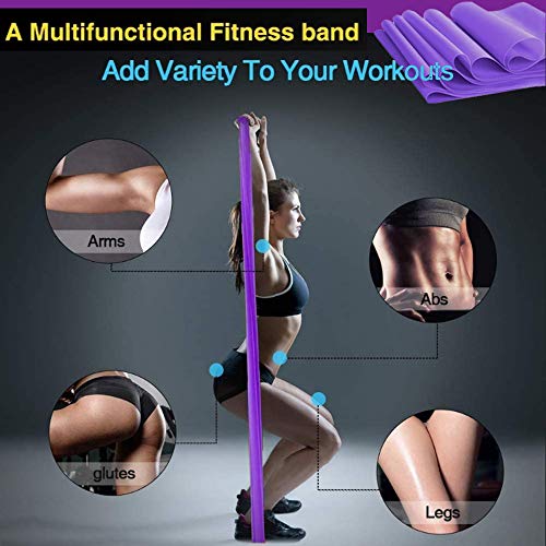 MENGZF12 Banda Elástica Fitness,Largo Yoga Cintas Elásticas Látex Natural para Fitness, Estiramiento, flexibilidad, pilate, Ballet, Gimnasia y rehabilitación, Multifuncional Bandas de Resistencia