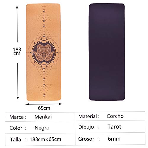 MENKAI - Esterilla de Yoga-Incluye Correa de Transporte y 2PC Bola para Masajes-100% Ecológicos Corcho - Esterilla de Deporte Antideslizante - Yoga Mat de 183x65cm MENKAI - Esterilla de Yoga-Incluye Correa de Transporte y 2PC Bola para Masajes-100% Ecológicos Corcho - Esterilla de Deporte Antideslizante - Yoga Mat de 183x65cm