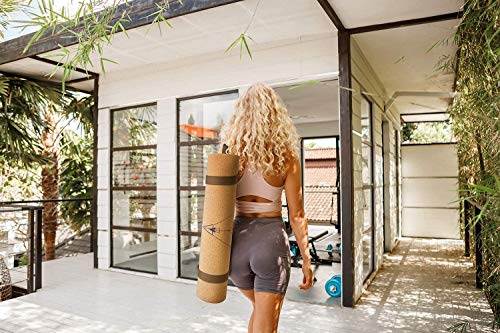 MENKAI - Esterilla de Yoga-Incluye Correa de Transporte y 2PC Bola para Masajes-100% Ecológicos Corcho - Esterilla de Deporte Antideslizante - Yoga Mat de 183x65cm MENKAI - Esterilla de Yoga-Incluye Correa de Transporte y 2PC Bola para Masajes-100% Ecológicos Corcho - Esterilla de Deporte Antideslizante - Yoga Mat de 183x65cm