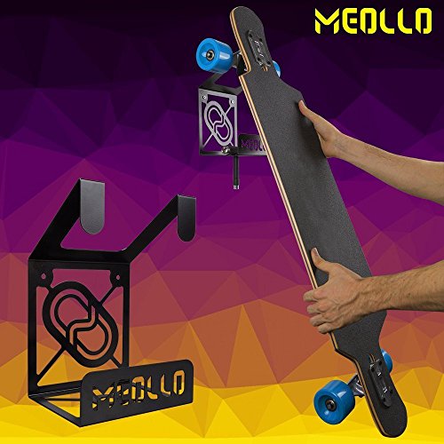 MEOLLO Soporte Colgador para Longboard (100% Acero) - Fabricado en España.