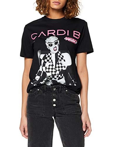 MERCHCODE Ladies Cardi B Transmission tee Camiseta, Black, XL para Mujer