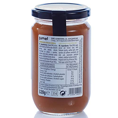 Mermelada de ciruela con extra de fruta JUMEL. 50 g de fruta por cada 100 g de producto. Mermelada gourmet, ideal para desayunos, meriendas y tostadas. Pack de 4 unidades (1,39 euros / unidad) Mermelada de ciruela con extra de fruta JUMEL. 50 g de fruta por cada 100 g de producto. Mermelada gourmet, ideal para desayunos, meriendas y tostadas. Pack de 4 unidades (1,39 euros / unidad)