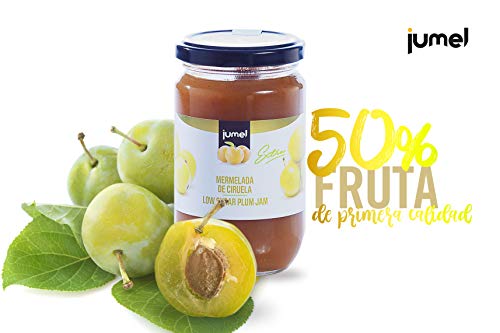 Mermelada de ciruela con extra de fruta JUMEL. 50 g de fruta por cada 100 g de producto. Mermelada gourmet, ideal para desayunos, meriendas y tostadas. Pack de 4 unidades (1,39 euros / unidad)