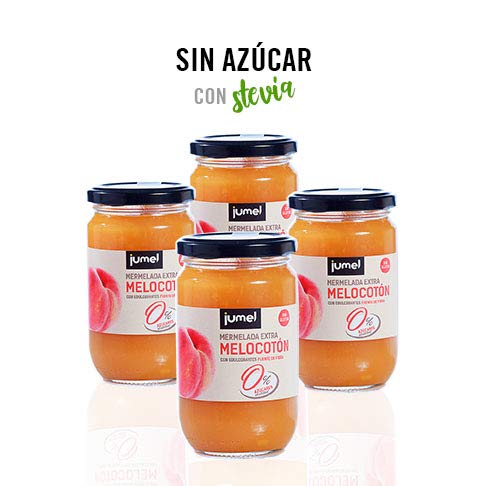 Mermeladas sin azúcar Extra Melocotón Jumel. Mermelada con Stevia. Mermelada gourmet, tu desayuno o merienda más saludable, con todo el sabor. Pack de 4 unidades. Diet. Mermeladas sin azúcar Extra Melocotón Jumel. Mermelada con Stevia. Mermelada gourmet, tu desayuno o merienda más saludable, con todo el sabor. Pack de 4 unidades. Diet.