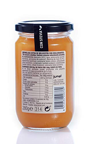Mermeladas sin azúcar Extra Melocotón Jumel. Mermelada con Stevia. Mermelada gourmet, tu desayuno o merienda más saludable, con todo el sabor. Pack de 4 unidades. Diet. Mermeladas sin azúcar Extra Melocotón Jumel. Mermelada con Stevia. Mermelada gourmet, tu desayuno o merienda más saludable, con todo el sabor. Pack de 4 unidades. Diet.