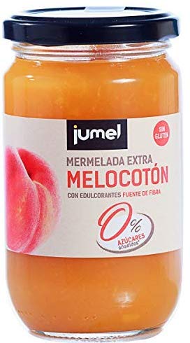 Mermeladas sin azúcar Extra Melocotón Jumel. Mermelada con Stevia. Mermelada gourmet, tu desayuno o merienda más saludable, con todo el sabor. Pack de 4 unidades. Diet.