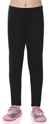 Merry Style Leggins Mallas Pantalones Largos Ropa Deportiva Niña MS10-130 (Negro, 152 cm)