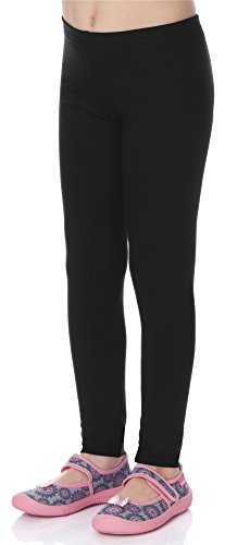 Merry Style Leggins Mallas Pantalones Largos Ropa Deportiva Niña MS10-130 (Negro, 152 cm)