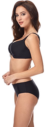 Merry Style Sujetador Push-up Parte de Arriba Bikini Top Traje de Baño Mujer CD (Negro (9240), EU (80C) = ES (95C))