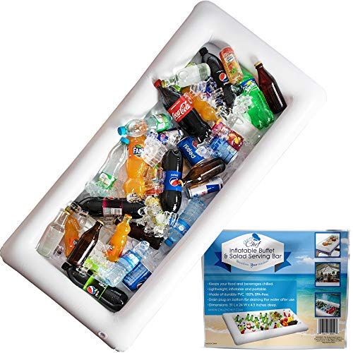 Mesa de billar inflable para servir – Bandeja grande para buffet con tapón de drenaje – Mantén tus ensaladas y bebidas frías – para fiestas, uso interior y exterior, accesorios de fiesta de bar Mesa de billar inflable para servir – Bandeja grande para buffet con tapón de drenaje – Mantén tus ensaladas y bebidas frías – para fiestas, uso interior y exterior, accesorios de fiesta de bar