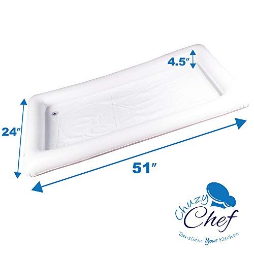 Mesa de billar inflable para servir – Bandeja grande para buffet con tapón de drenaje – Mantén tus ensaladas y bebidas frías – para fiestas, uso interior y exterior, accesorios de fiesta de bar Mesa de billar inflable para servir – Bandeja grande para buffet con tapón de drenaje – Mantén tus ensaladas y bebidas frías – para fiestas, uso interior y exterior, accesorios de fiesta de bar