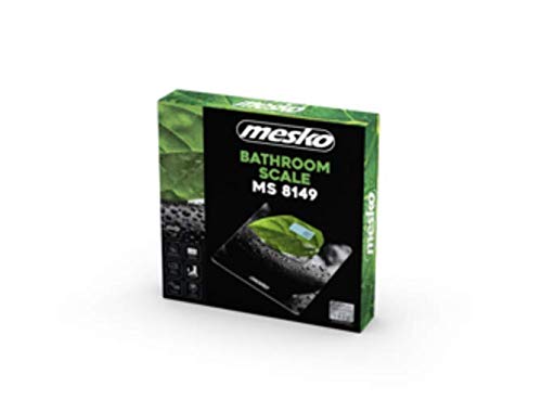 Mesko MS8149 - Báscula de Baño Digital 5kg-150kg, Diseño Extraplano con LCD Retroiluminación
