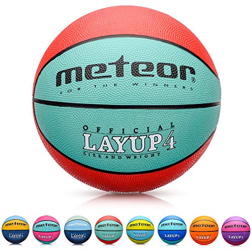 meteor Balón Baloncesto Talla 4 Pelota Basketball Bebe Ball Infantil Niño Balon Basquet - Baloncesto Ideal para los niños y jouvenes para Entrenar y Jugar - Tamaño 4 Layup